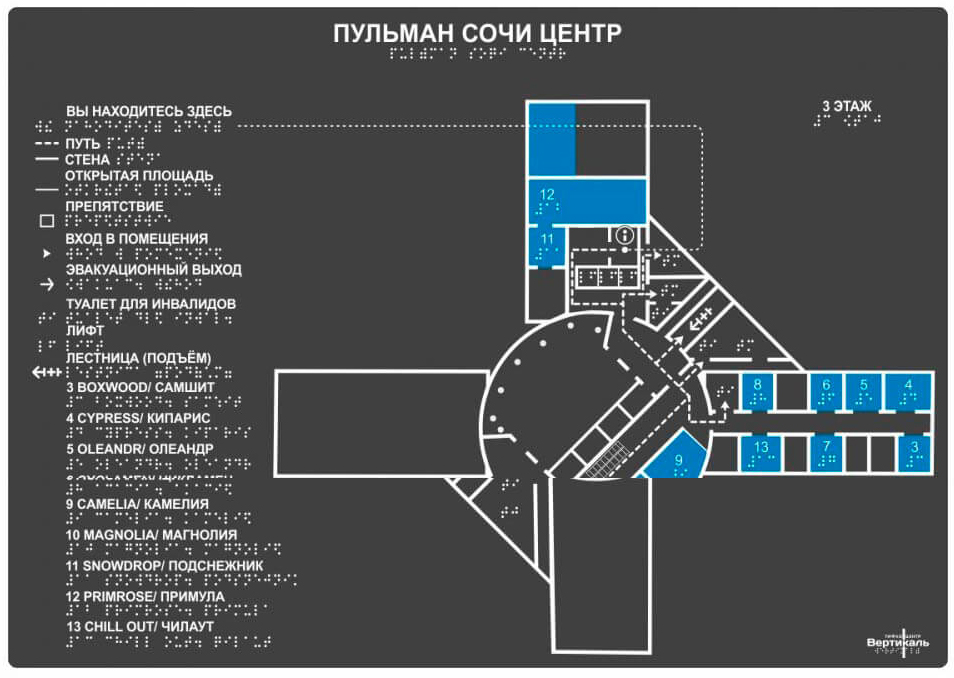 Мнемосхема тактильная(полноцветная на ПВХ 3 мм с индивидуальными размерами)