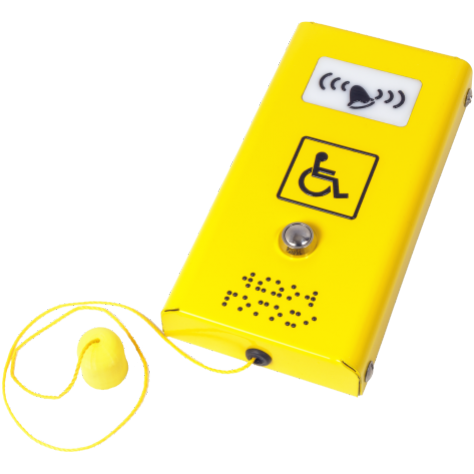 Антивандальная кнопка вызова персонала со звуковым сигналом и шнурком СТ3 порошковая покраска. 185x9