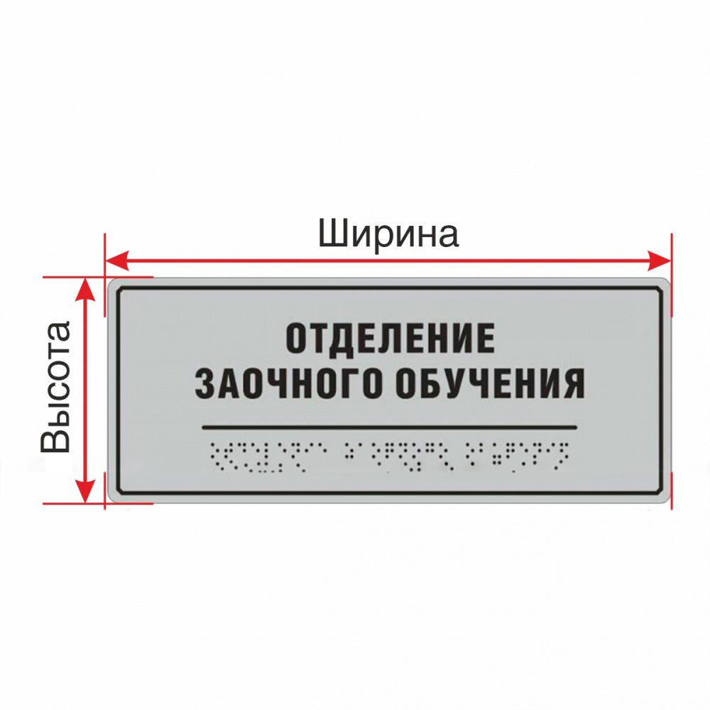 Комплексная тактильная табличка на композитной основе с индивидуальными размерами